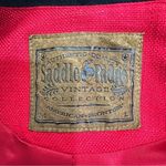 Vintage‎ Saddle Ridge Vintage Western Red Studded Blazer M Black Suede Collar Size M Photo 7