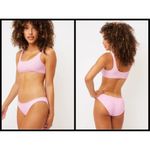 frankie's bikinis ๐๐ Anna Ribbed Top (M) + Shea Ribbed Bottom (S) Love Pink NWT Photo 4