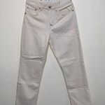 Mango  Havana high waist  jeans woman size 6 cream color 29” inseam button fly Photo 0
