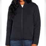 Three Dots Quilted Long Sleeves Front Zipper Pockets Black Jacket Women's Size M Photo 0