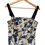 Diane Von Furstenberg  Floral Silk Sleeveless Mini Dress Velvet Bow Straps Size 6 Photo 8