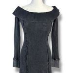 Free People Grunge 90s Witchy Monty Thermal Midi Dress Washed Black Size Medium Photo 8