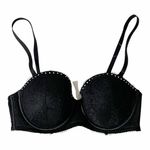 Elegant Black Lace Bra with Rhinestone trim Size undefined Photo 0