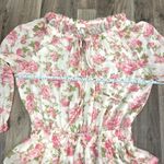 Love Shack Fancy Popover Silk Dress in Blushing Rose Photo 4