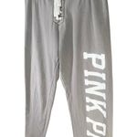 Victorias Secret Pink Jogger Sweatpants S Gray Logo Lounge Sporty Casual Y2K Photo 1