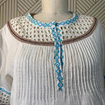 Love Sam Abigail Embroidered Peasant Top in White Photo 3
