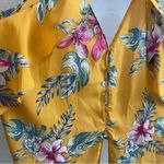Lush Clothing Lush Yellow Floral Print Tank Top Large Photo 2