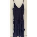 American Eagle  Navy Blue Ruffle Spaghetti Strap Dress Photo 3