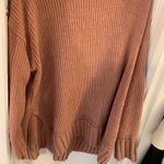 Aerie  oversized knit orange sweater Photo 1