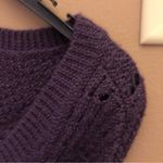 Torrid Lurex Pointelle Tunic Sweater Wool Blend Metallic Purple 0 Photo 3