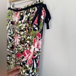 Talbots  Floral Colorful Pleated A‎ Line Midi Lined Zip Skirt Women’s 10 Petite Photo 4