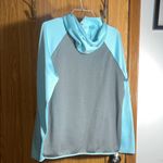 Nike  Gray and Light Blue Hoodie Photo 1