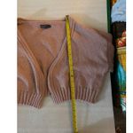 SheIn  Pink Open Front Cropped Cardigan L Casual Classic Preppy Winter Barbiecore Photo 5