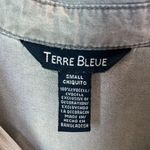 Denim Look Embroidered Button Down Dress Photo 7