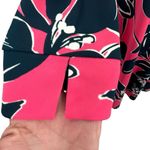 The Limited  Tunic Shift Dress Floral Pink Navy Blue Size LargeV-Neck 3/4 Sleeves Photo 4