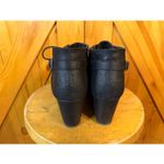 Maurice's  Women's 10 Cheri Black Faux Leather Wedge Ankle Booties Preppy Photo 3