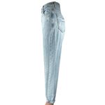 ZARA Women's Blue Light Wash High Rise Distressed Tapered Leg Denim Jeans Size 2 Photo 1