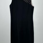 David Warren New York Black 100% Silk Sleeveless Button Down Side Dress Size 14P Photo 0