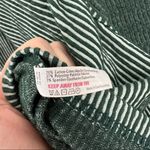 Free People Beach Flare Sleeve Mock Neck Striped Top Large Green Photo 6