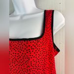 RIHOAS L Sleeveless Fit n Flare Red and Black Heart Print Mini Dress Size L Photo 3