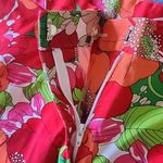 Kathy Ireland  Red Floral Print Crop Pants Photo 8