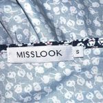 Miss Look  lightweight blue dress with tiny white print design. New Photo 6