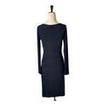 Norma Kamali Kulture Dress Women XS Black Jersey Ruched Long Sleeve Mini Goth Photo 3