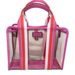 Kate Spade TRANSPARENT PINK STRIPED HANDBAG TOTE Photo 0