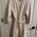 Togas Doris Bathrobe Jacquard Lace Trim Pockets Pale Pink Size XL Photo 1