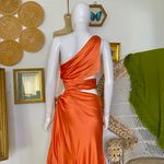 Mac Duggal Cut Out One Shoulder Satin Gown 68485 Photo 6