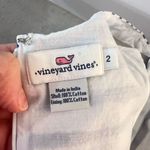 Vineyard Vines  Blue White Painted Stripe Sleeveless Cotton Mini Dress Size Small Photo 6