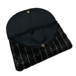 Vintage ADG Beaded Chevron Clutch – 80s/90s Rainbow Glam Black Photo 2