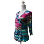 Peck & Peck  Watercolor Pleated Medium Top Blouse Photo 2