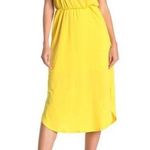 The Vanity Room Halter Neck Midi Dress Yellow Sundress Photo 0