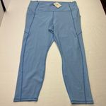 Fabletics Oasis Pureluxe High Waisted 7/8 Tight Legging Womens 2X Blue NEW *FLAW Photo 0