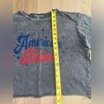 Caution to the Wind American Babe Gray TShirt - 4th of July Patriotic TShirt - Size Small Photo 2