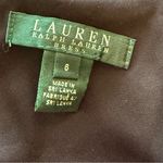 Ralph Lauren Lauren Womens Tweed Faux Leather Trim Fit Flare Dress Size 6 Career Photo 6