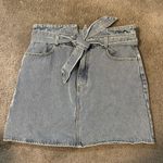 Denim Tie Skirt Blue Photo 0