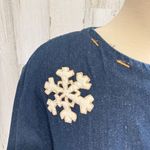 Vintage Snowman Cardigan denim One Size Fits Most Fun Holiday Sweater Photo 6