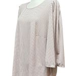 Adrianna Papell  3/4 Sleeve Blouse Tan Black Polka Dots 1X Photo 2