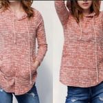 ‎Textured Drawstring Hoodie Red Photo 1