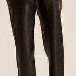 Abercrombie & Fitch NWT Vegan Leather 90s Straight Pant - Black - Size 30/10s Photo 1