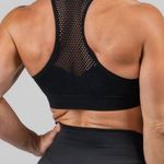 Flag Nor Fail NWT Seamless Lasercut Racerback Sports Bra in Black Size Medium Photo 1
