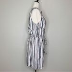 NWT Kelly Renee Linen Blend Women’s Size Medium Striped Romper Gray Photo 7