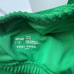 Aerie  sz L top M bottom Green Ribbed Drawstring Bikini Set Adjustable‎ Tie Swim Photo 4