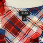 Torrid Red White Blue Woven Challis Zip Front Sleeveless Shirt Dress Size 2X Photo 11