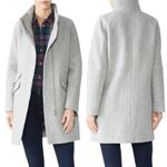 J.Crew  Cocoon Coat in Italian Stadium Cloth Wool Blend Gray Size 2 Photo 2