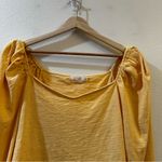 Nation Ltd  Arabelle Top in Post-It Yellow Puff Sleeves Size Medium Photo 4