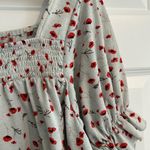 MELLODAY  Floral Boho Top Gray Red Size L Photo 6