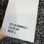 Lucy Paris Ribbed Mock Neck Sleeveless Sheath Dress Size L Gray Heathered NWT Photo 2